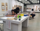 第一回　侊心会 仏画教室 作品展の様子