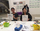 第一回　侊心会 仏画教室 作品展の様子