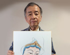 第一回　侊心会 仏画教室 作品展の様子