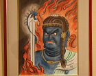 第二回　侊心会 仏画教室 作品展の様子